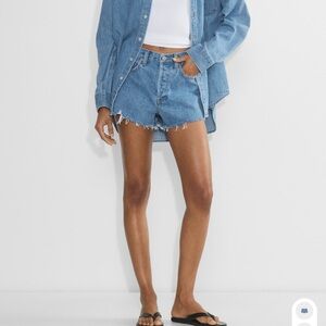 Aritzia Denim Forum Ex BF High Rise Denim Shorts